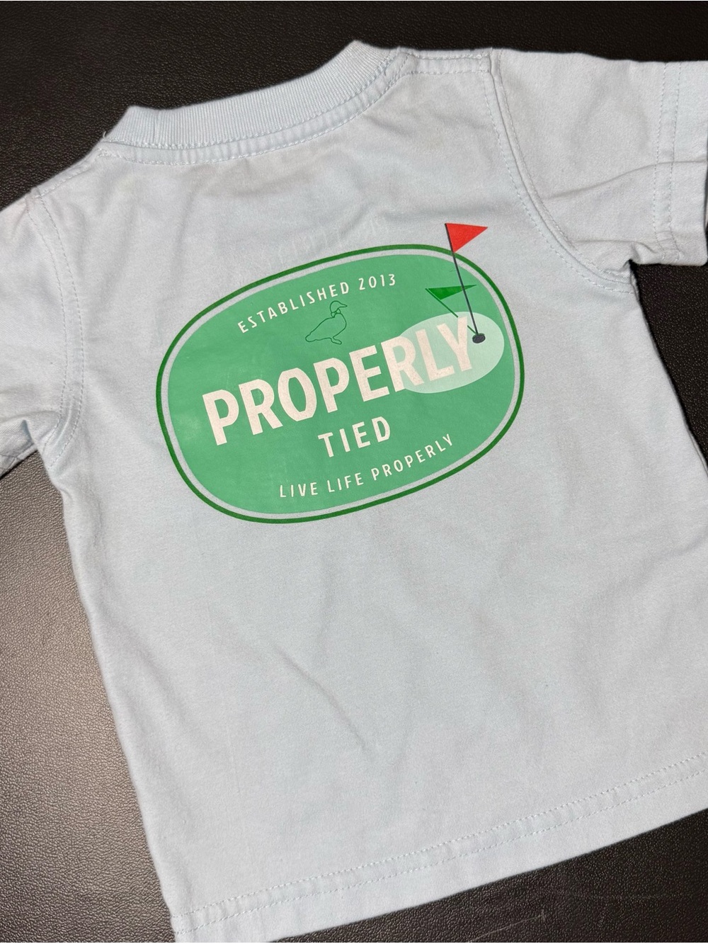 Kids' Light Blue Properly Tied Graphic Tee 12 months